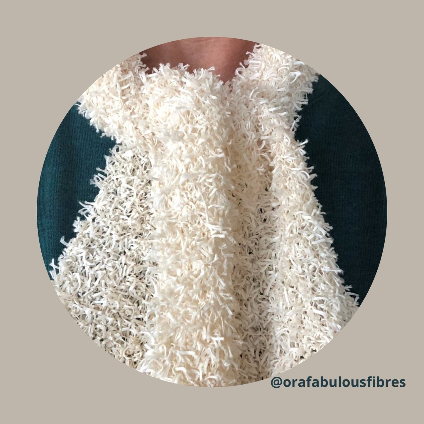 Scarf in Habu Cotton Cork Chenille