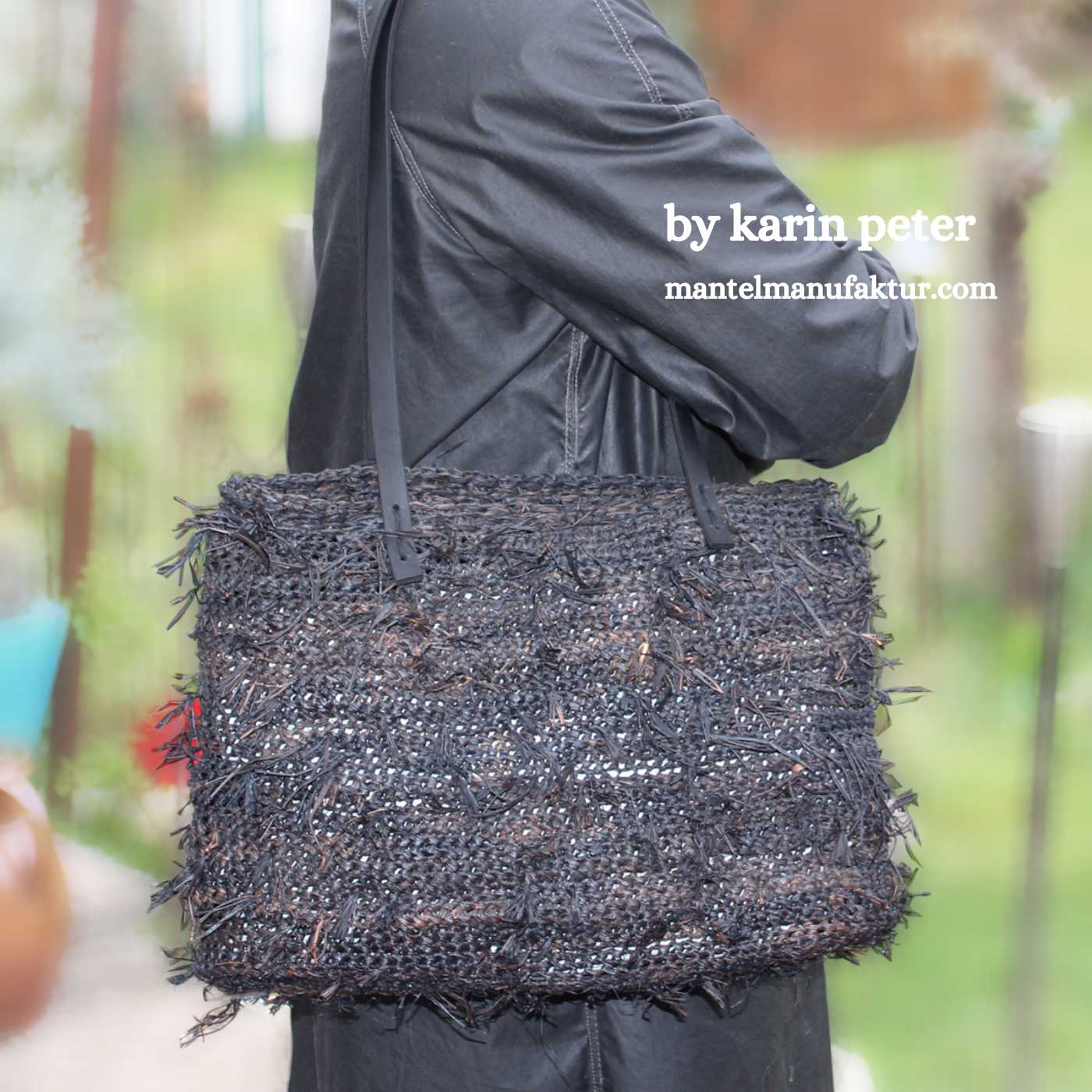 Raffia Ruffled Tote