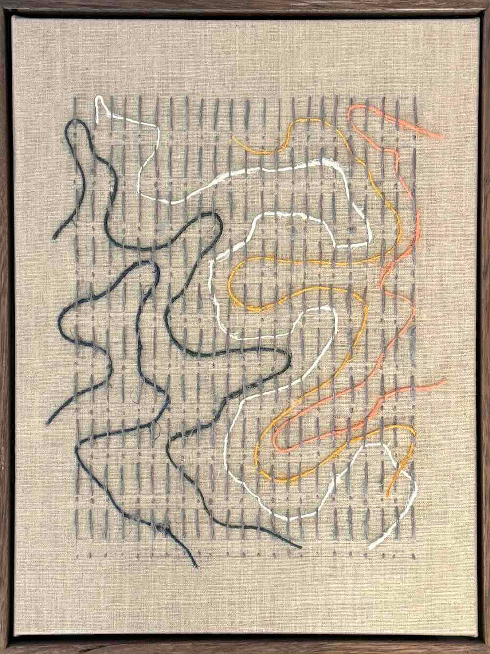 One of Helen Otways artworks featuring Kibiso Silk and Hemp Twine