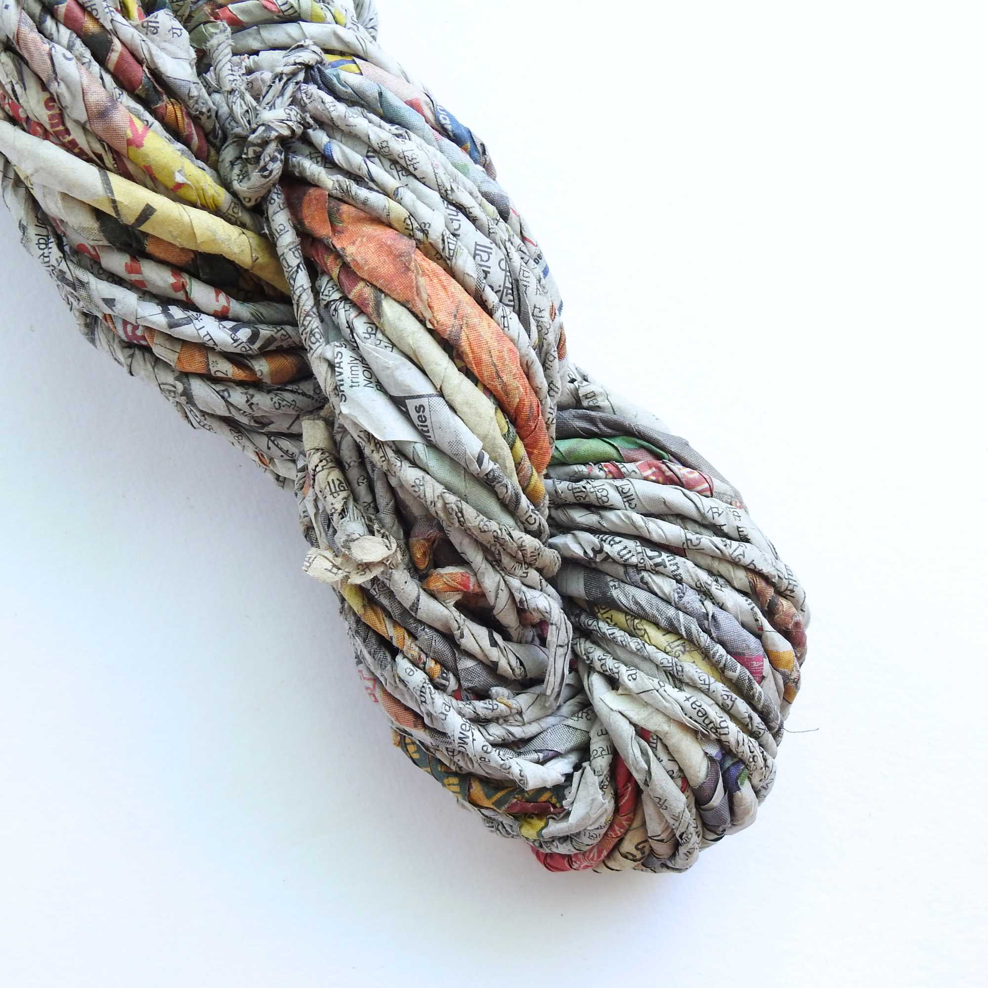 Newspaper Yarn Recycled Chunky Clean Sustainable Weaving Crafts