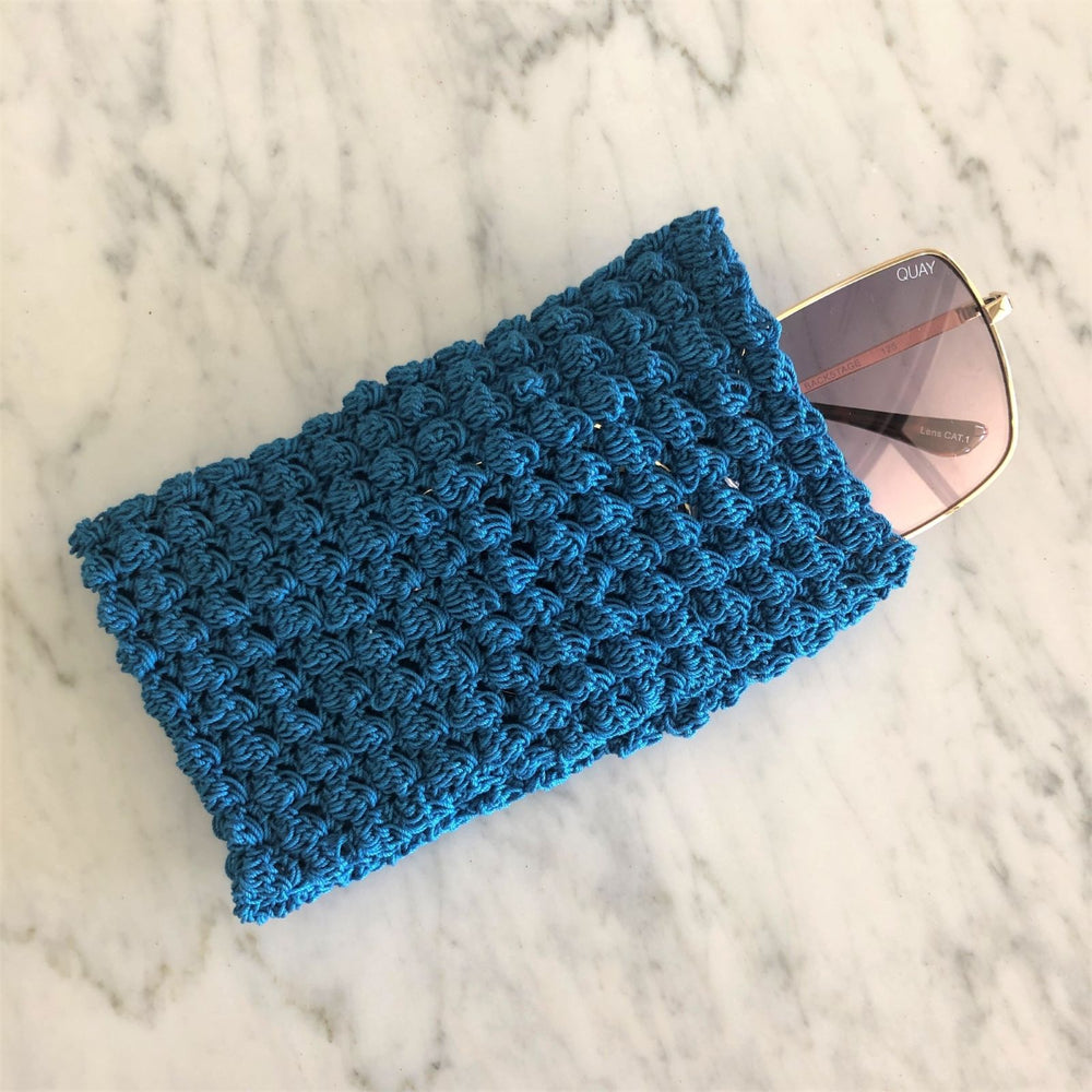 Crochet Sunglass Case in Bobble Stitch