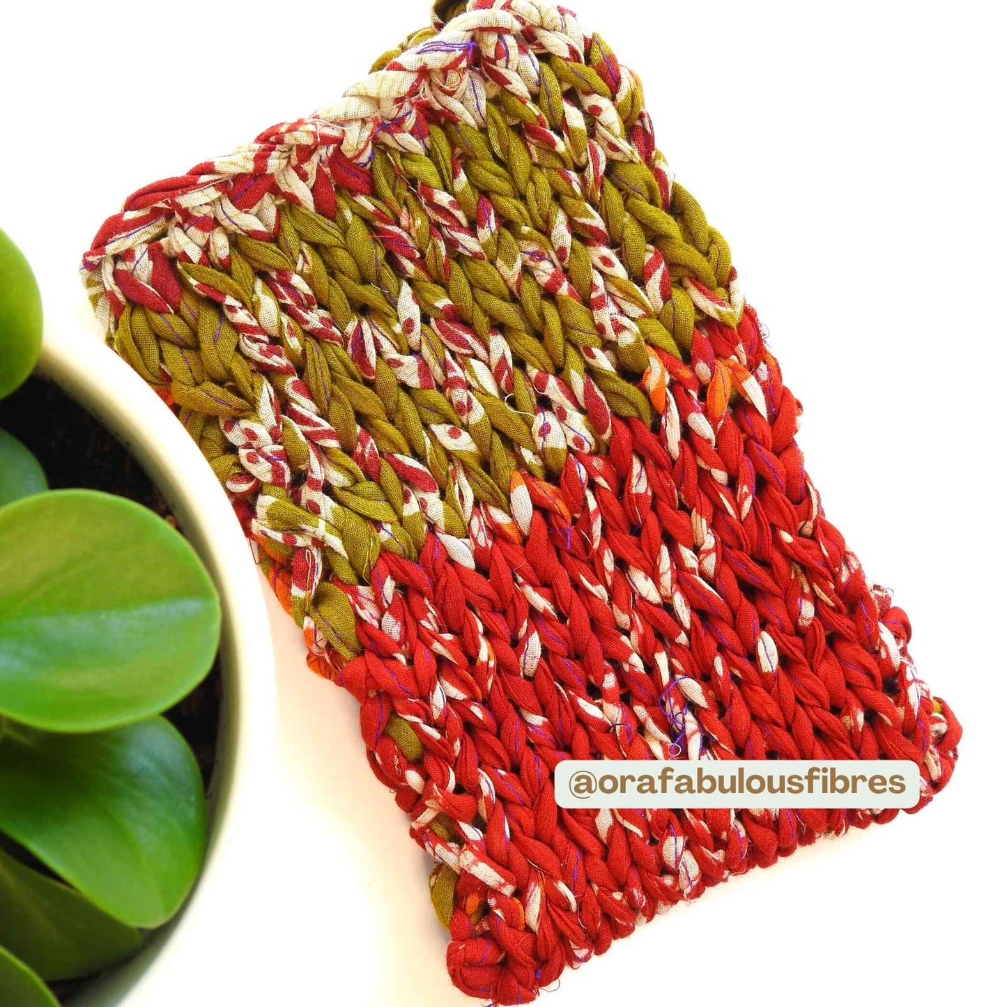 Knitting with Upcycled Sari Tape