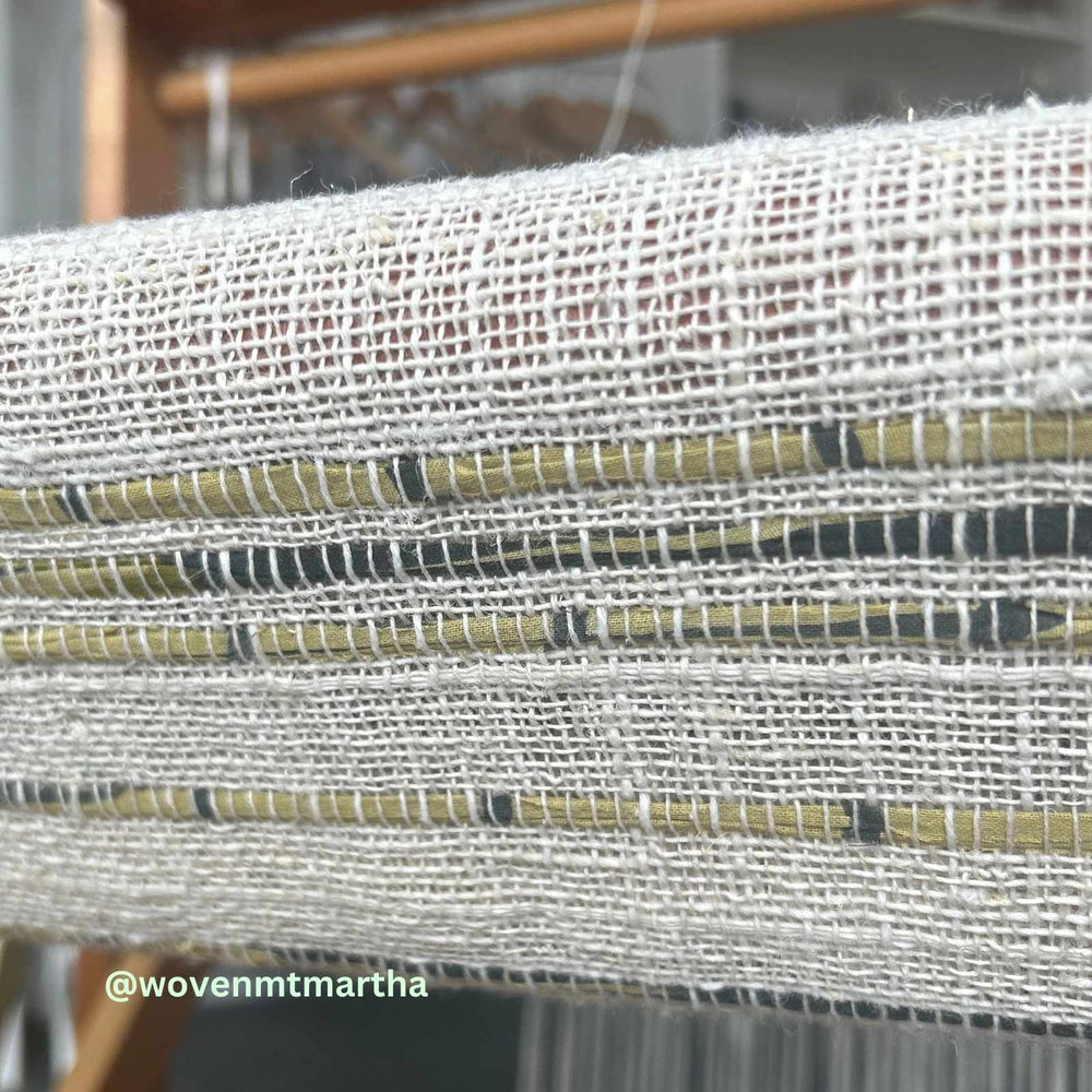 Weaving with Nettle & Upcycled Sari Ribbon
