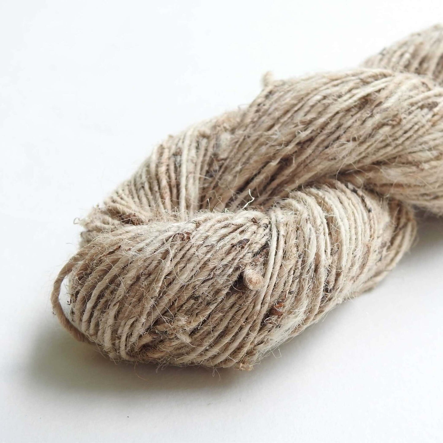 Beautiful raw, natural Nettle Yarn, hand spun and hypo-allergenic.