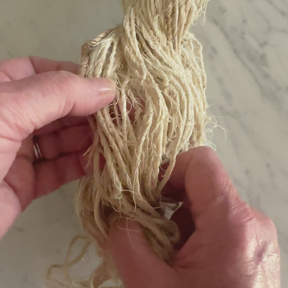 
                      
                        Load and play video in Gallery viewer, feeling our natural pineapple fibre. a rustic and ecofriendly fibre that oozes texture. for weaving, baskets, mats etc
                      
                    