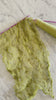 video showing knitted sample of habu textiles silk stainless steel in tea green. sample is the first sleeve 