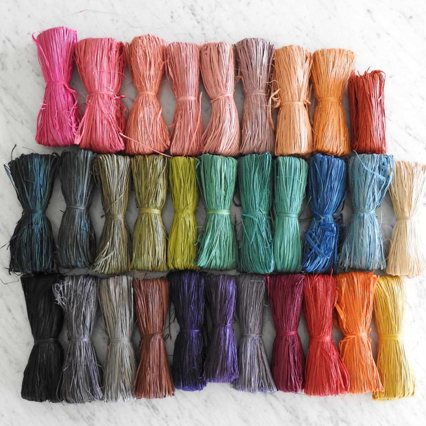 A range of colours availble in Raffia. Premium quality and eco-friendly.