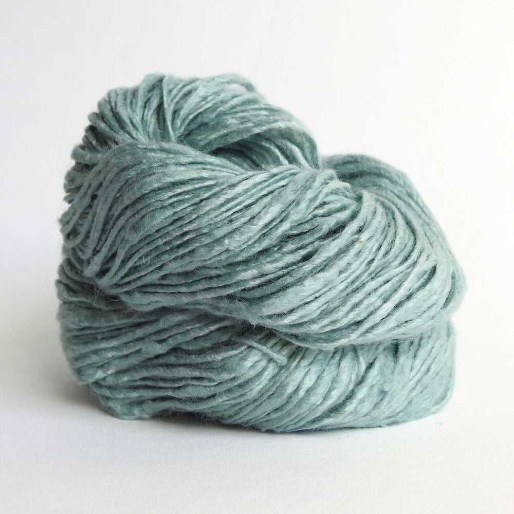 
                      
                        skein of soft silky 100% bamboo yarn in seagreen. A natural chunky yarn which is silky and soft with a beautiful sheen. For garments, weaving, bags, mixed media art. 
                      
                    