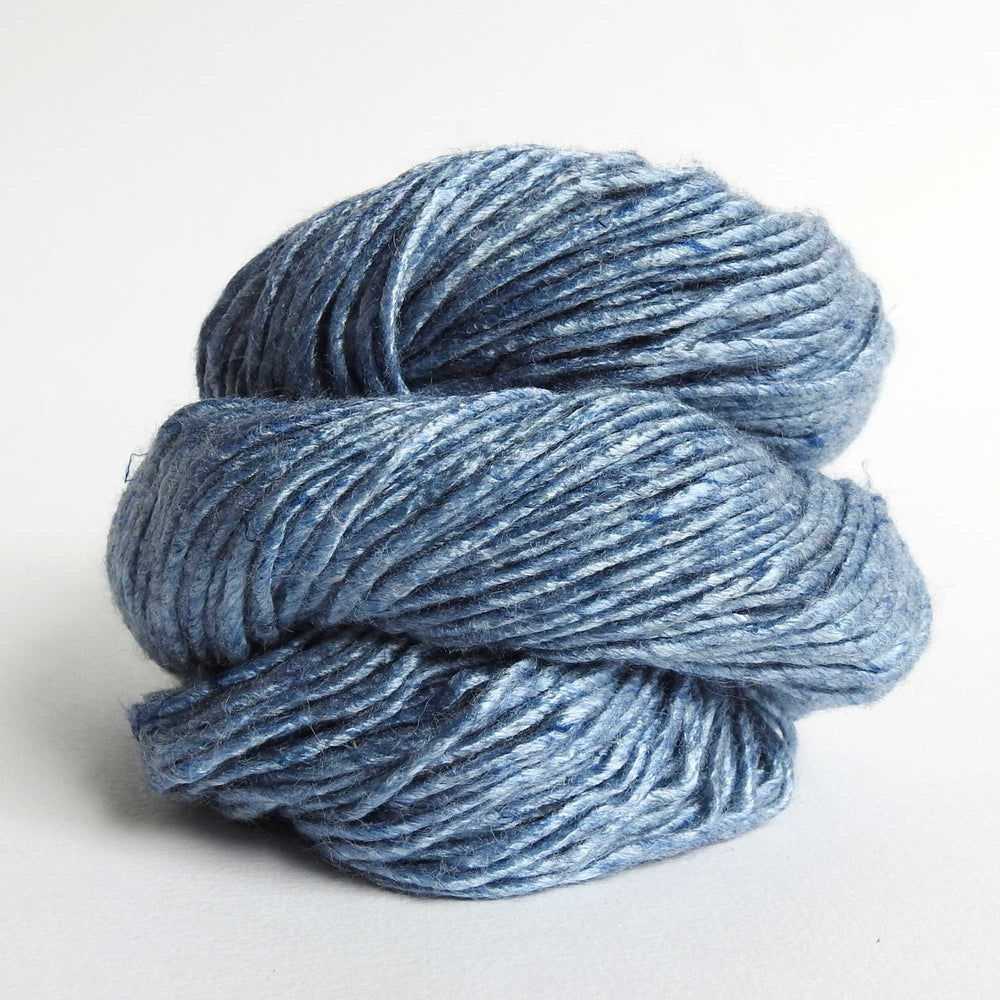
                  
                    skeins of soft silky 100% bamboo yarn in steel blue. A natural chunky yarn which is silky and soft with a beautiful sheen. For garments, weaving, bags, mixed media art. 
                  
                