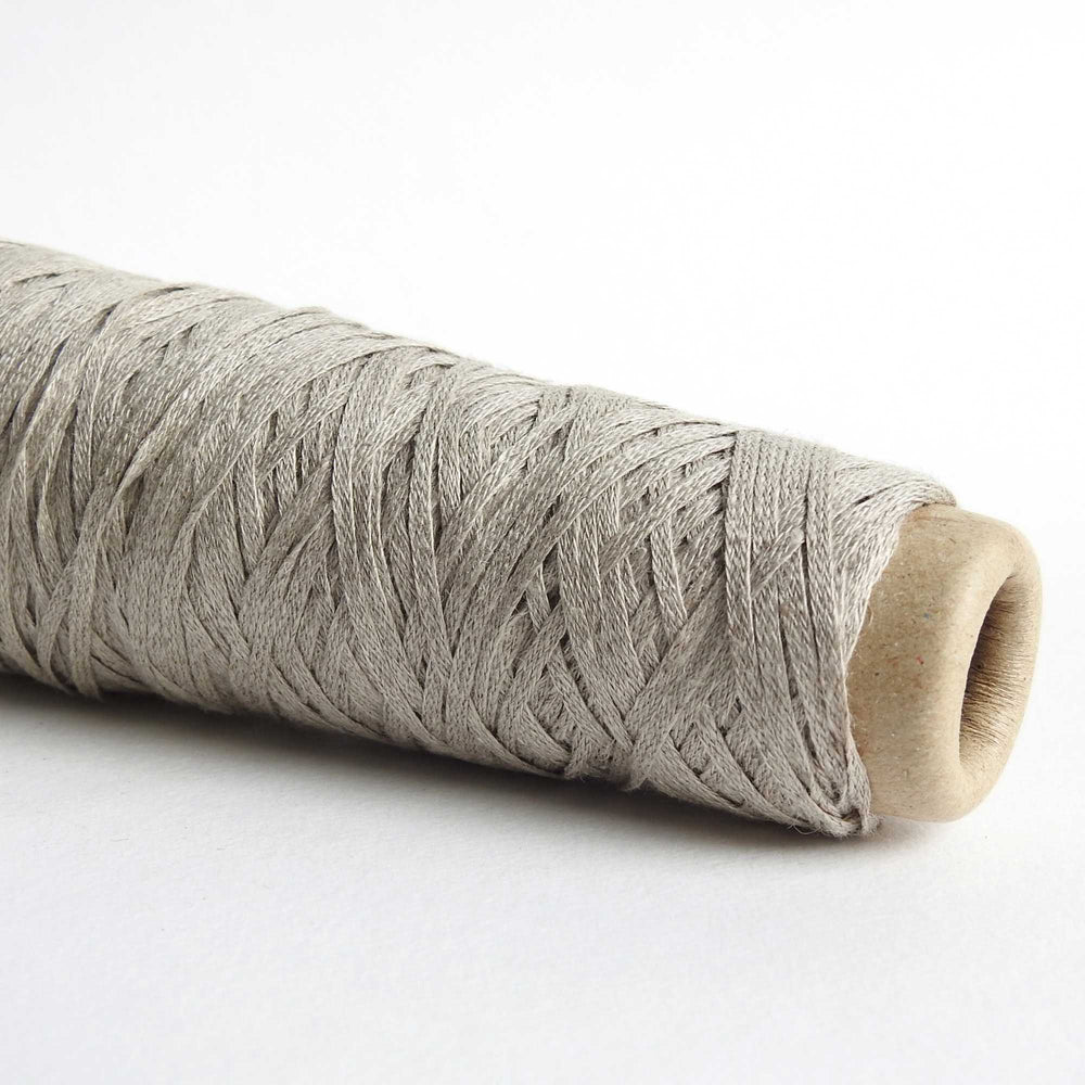 
                      
                        Habu Textiles Knitted Linen Tape in Natural. Pure Linen tape for knitting, crochet and weaving. Strong, natural, vegan yarn. Habu Textiles N-98
                      
                    