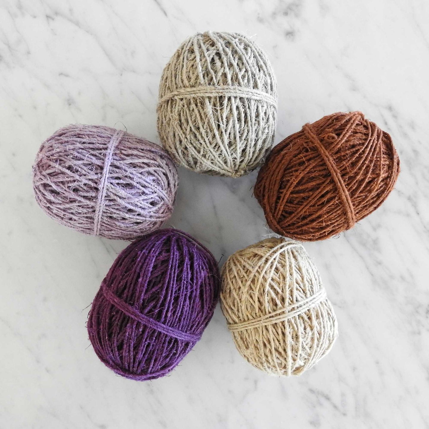 balls of hemp yarn for baskets, bags, hats, mats, garden, craft. Crochet, weave or knit with our natural hemp yarn. sustainably grown and fairtrade