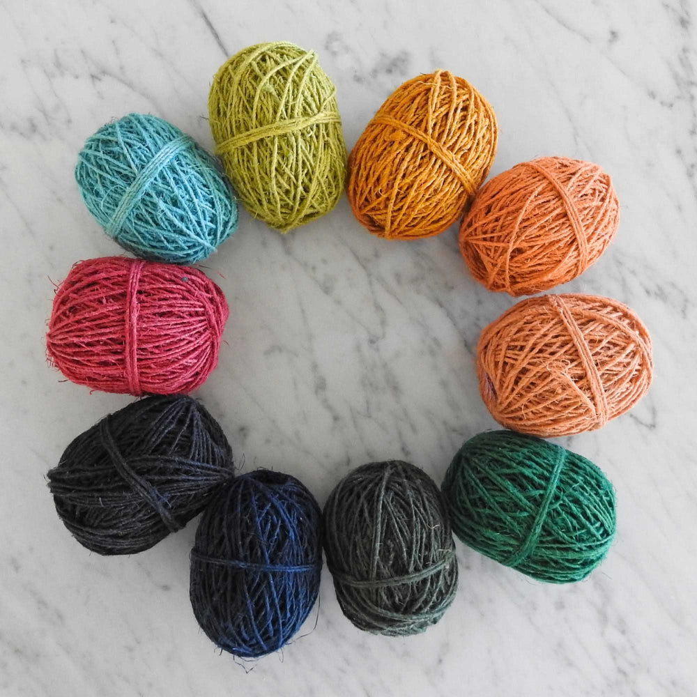 
                  
                    balls of hemp yarn for baskets, bags, hats, mats, garden, craft. Crochet, weave or knit with our natural hemp yarn. sustainably grown and fairtrade
                  
                