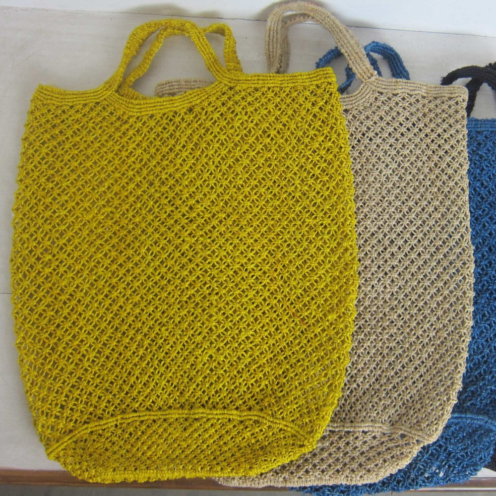 
                      
                        string market bags crafted using jute braided cord.
                      
                    