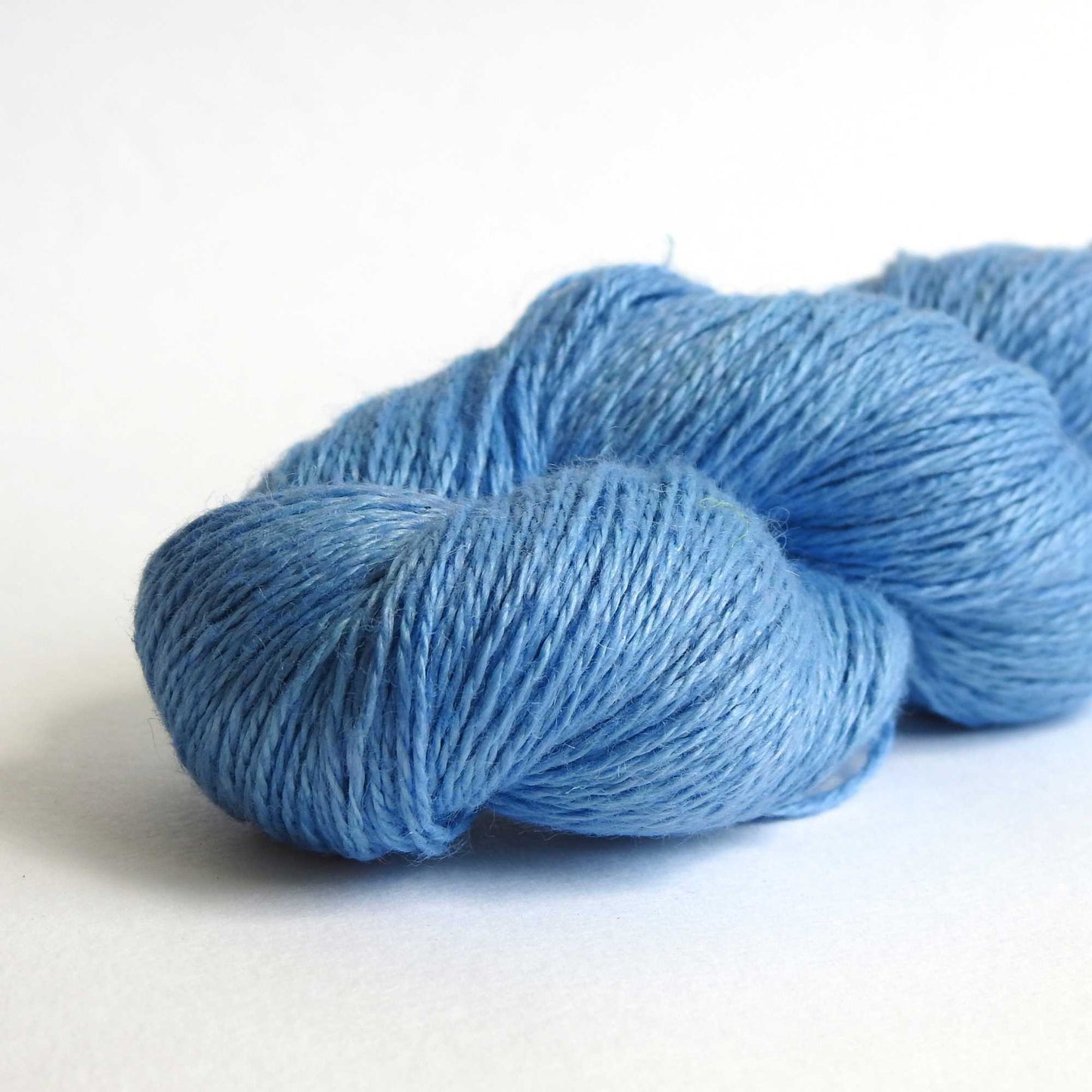
                  
                    skein of linen yarn in marine. Linen yarn for knitting, weaving, crochet. Natural vegan yarn for summer, baby, socks.
                  
                