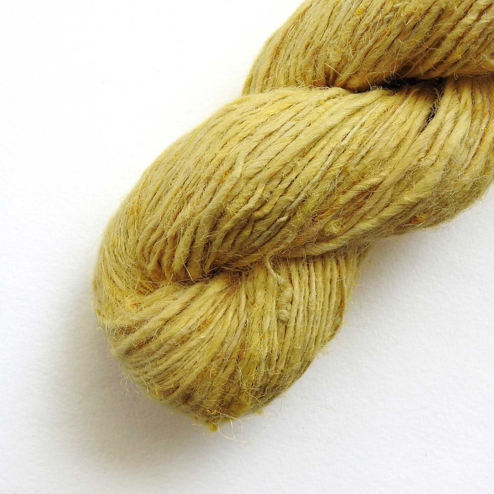 
                  
                    A skein of Nettle yarn in Dandelion. Nettle is a highly sustainable and eco friendly crop. ORA Fabulous Fibres Nettle yarn is hand spun with a beautiful thick and thin texture giving it a rustic finish. Nettle yarn is available in a range of colours.
                  
                