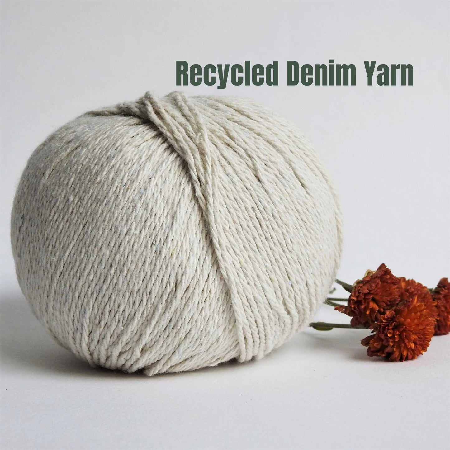Chunky Cotton Yarn Recycled from Denim Jeans