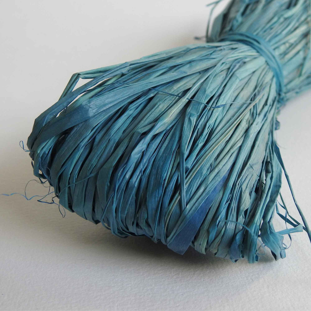 
                  
                    Raffia yarn in blue jewel. Raffia yarn for crochet, weaving, craft. Natural fair trade rafia. Brilliant colours. Eco-friendly Nutscene raffia 
                  
                