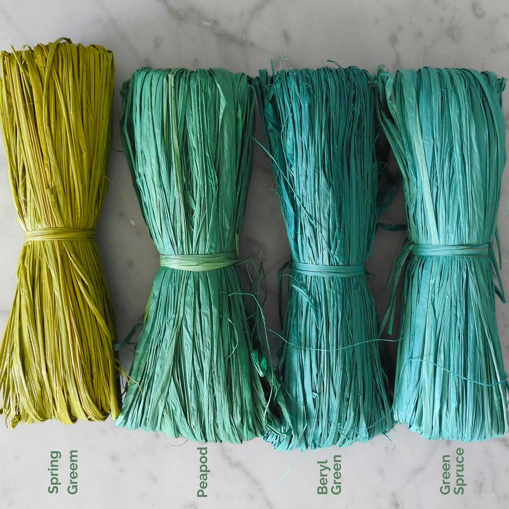 
                      
                        skeins of raffia in beautiful colours. a natural raffia dyed wiht azo free dyes. perfect for weaving, crafts, knitting weaving etc. natural raffia grown in madagascar
                      
                    