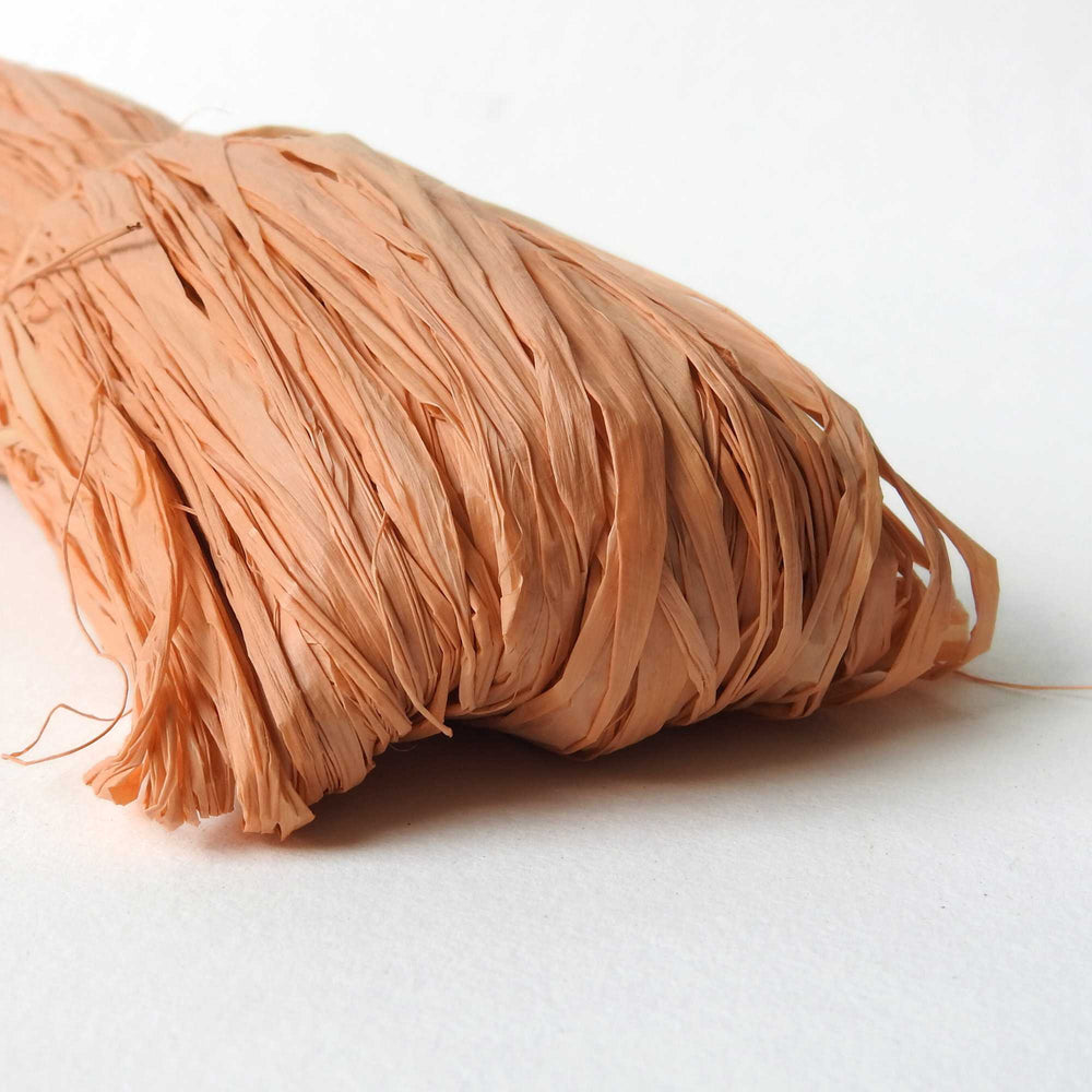 
                      
                        Raffia yarn in Peach. Raffia yarn for crochet, weaving, craft. Natural fair trade rafia. Brilliant colours. Eco-friendly Nutscene raffia 
                      
                    