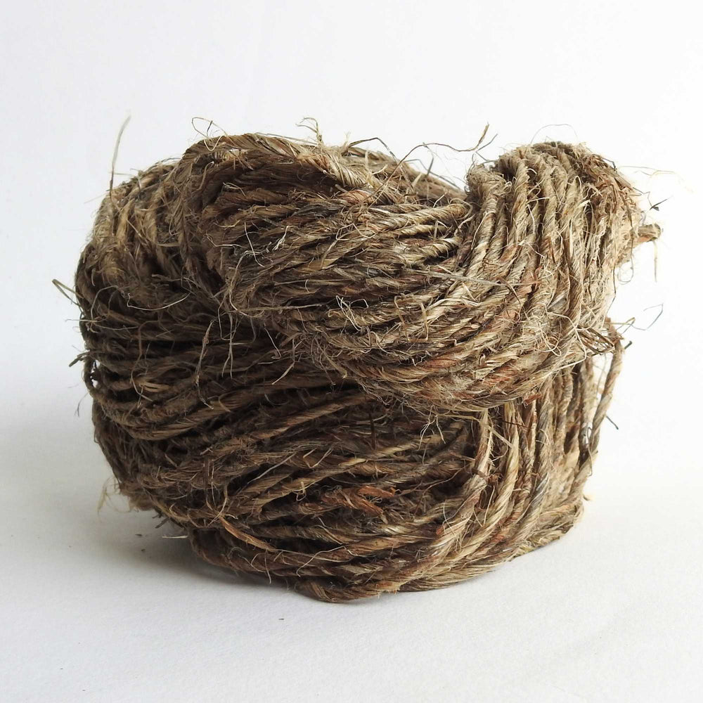 
                      
                        skein of natural ramie fibre. a strong ecofriendly fibre handspun from the bark of the ramie plant. available in natural and light shades. 
                      
                    