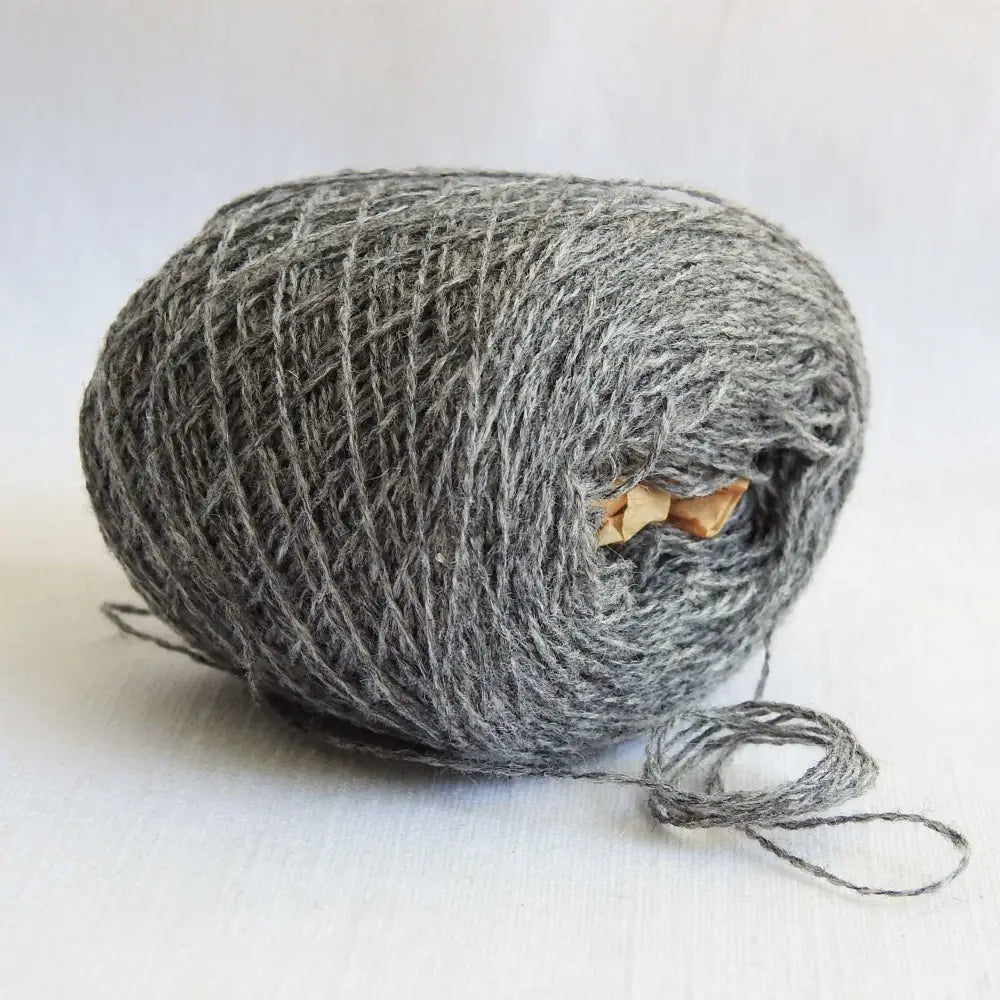 
                  
                    Ball of Cashmere yarn in Gray. Soft yarn for baby blanket. Cashmere yarn for knitting, crochet, weaving. Luxury 100% cashmere yarn. Habu Textiles pure cashmere. Lace weight yarn
                  
                