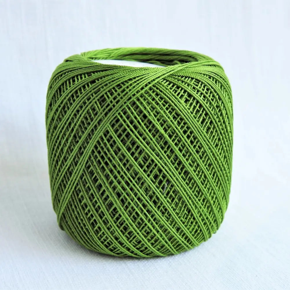 
                  
                    A ball of Cotton Crochet Thread size 60 in Matcha. Cotton crochet yarn Australia. Natural cotton. Vegan yarn. Size 60 crochet thread ball. Daruma Yokota Japanese Crochet Thread
                  
                