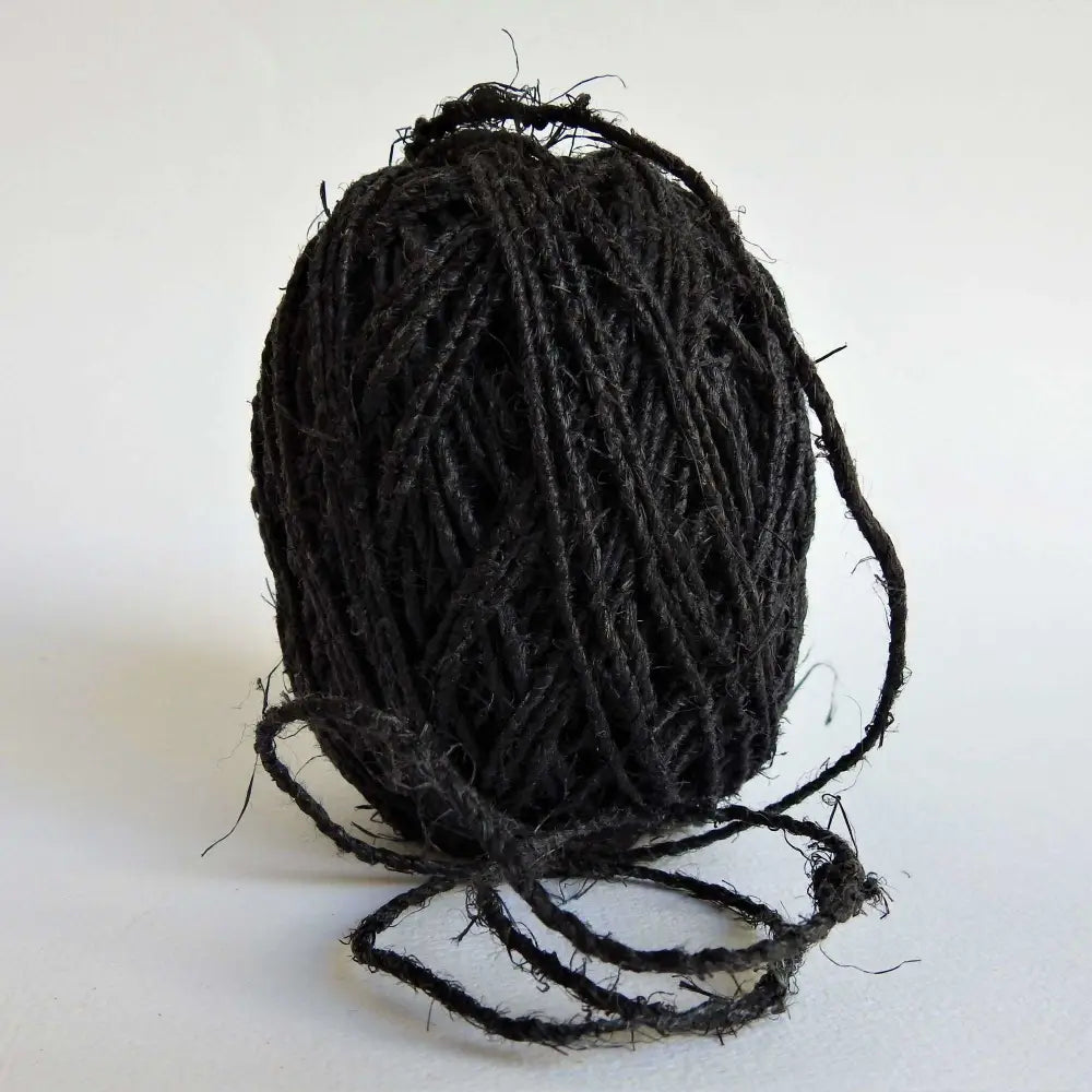 
                  
                    Ball of Fairtrade Hemp Twine in Black. Sustainable ecofriendly Hemp for jewelry, bracelets, necklaces, macrame, weaving, knitting, crochet.  Australia stockist
                  
                