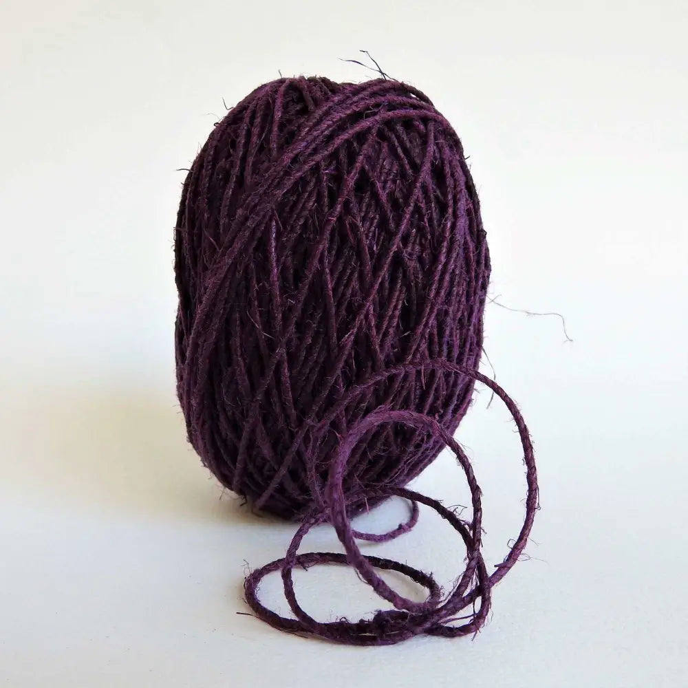
                  
                    Ball of Fairtrade Hemp Twine in Purple. Sustainable ecofriendly Hemp for jewelry, bracelets, necklaces, macrame, weaving, knitting, crochet.  Australia stockist
                  
                