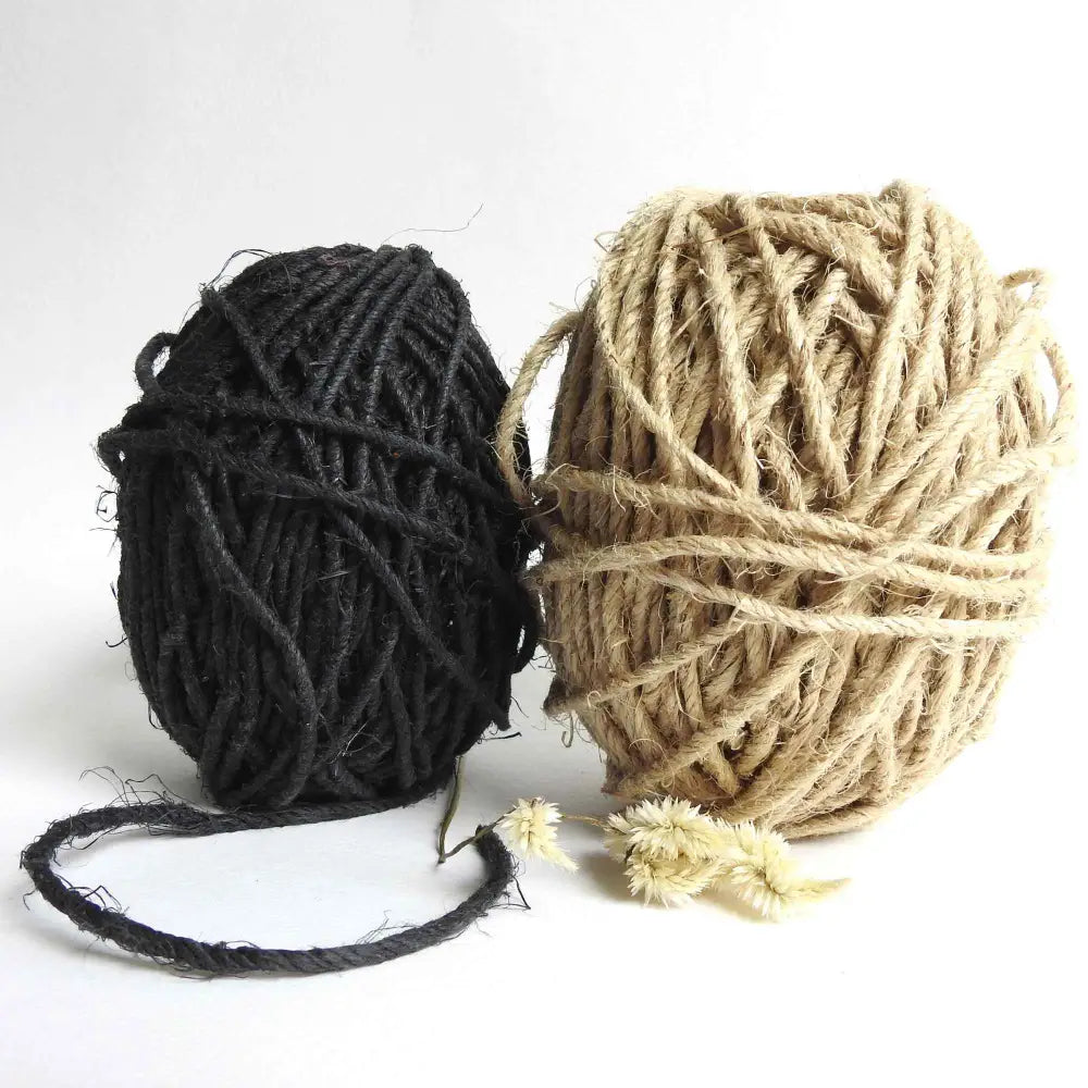 
                  
                    Balls of thick chunky natural Hemp in Natural and Black. Ecofriendly 100% natural biodegradable Hemp. Ideal for macrame, weaving, crochet, planters, wall hangings, garden
                  
                