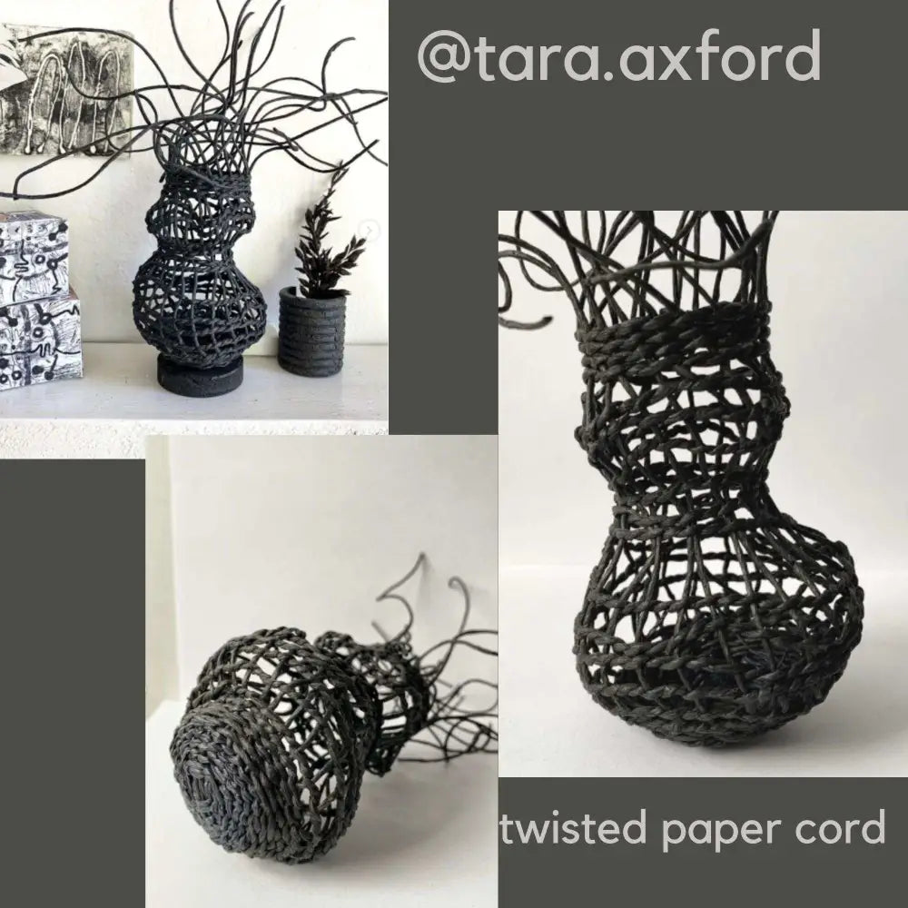 
                  
                    Organic sculpture crafted by @tara.axford. Using Paper String in Black. Twine art.
                  
                