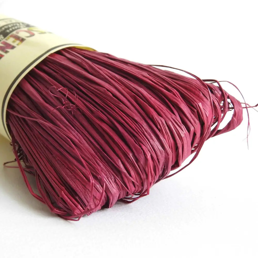 
                  
                    Raffia yarn in beet red. Raffia yarn for crochet, weaving, craft. Natural fair trade rafia. Brilliant colours. Eco-friendly Nutscene raffia 
                  
                