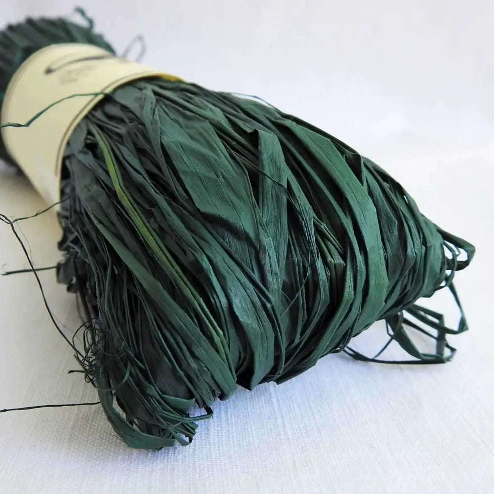 
                  
                    Raffia yarn in botanical green. Raffia yarn for crochet, weaving, craft. Natural fair trade rafia. Brilliant colours. Eco-friendly Nutscene raffia 
                  
                