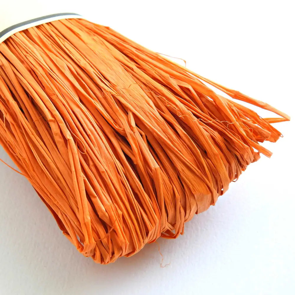 
                  
                    Raffia yarn in burnt orange. Raffia yarn for crochet, weaving, craft. Natural fair trade rafia. Brilliant colours. Eco-friendly Nutscene raffia 
                  
                