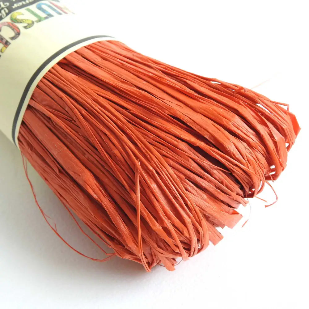 
                  
                    Raffia yarn in orange rust. Raffia yarn for crochet, weaving, craft. Natural fair trade rafia. Brilliant colours. Eco-friendly Nutscene raffia 
                  
                