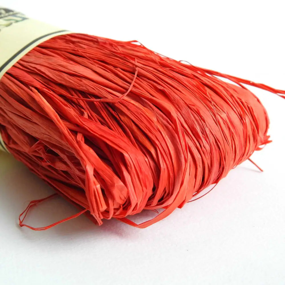 
                  
                    Raffia yarn in red. Raffia yarn for crochet, weaving, craft. Natural fair trade rafia. Brilliant colours. Eco-friendly Nutscene raffia 
                  
                
