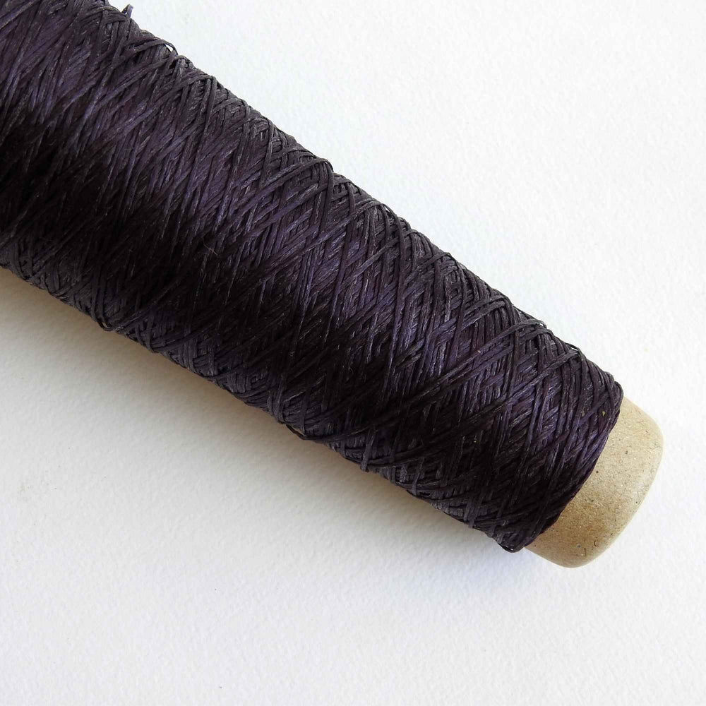 
                  
                    Cone of Habu Textiles Henpei Silk Ribbon yarn in Wine. 100% Raw Silk thread on cone. Pure Silk yarn for knitting crochet weaving jewelry tassels embroidery. Habu Textiles N106
                  
                