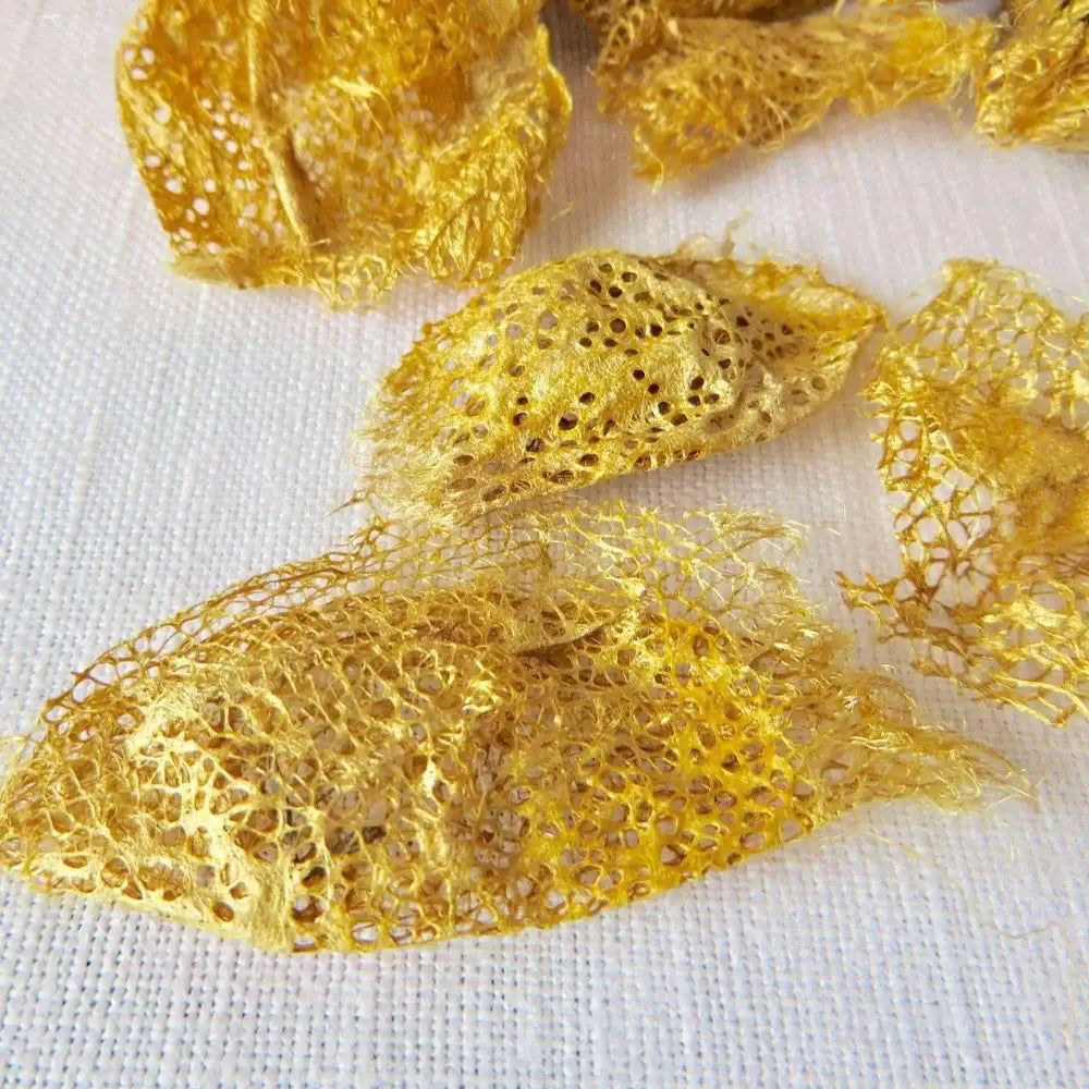 
                  
                    Wild silkworm cocoons for embellishments jewellery craft felting spinning. Golden cocoons. habu textiles cricula cocoons
                  
                